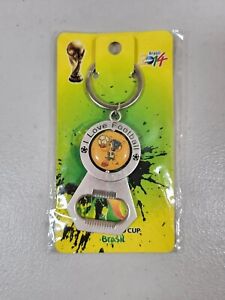 Brazil 2014 FIFA World Cup Key Chain I Love Football Bottle Opener