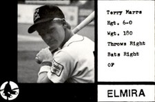 1987 Elmira Pioneers (Black) Cain #10 Terry Marrs - NM Baseball Card