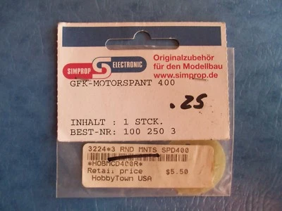 SIMPROP 400 GFK MOTORSPANT INHALT 1 STK BEST-NR 100 250 3 ROUND MOUNT SPD400 NIP - Image 1 of 2