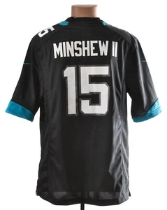 NFL JACKSONVILLE JAGUARS AMERICAN FOOTBALL SHIRT JERSEY L ADULT #15 MINSHEW II - Picture 1 of 5