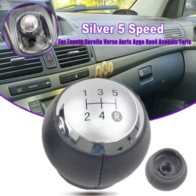 5 Speed Gear Shift Stick Knob Manual For 2009 2010-2013 Toyota Yaris/Corolla - Imagem 1 de 4