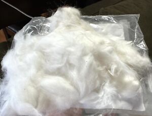 2.8oz White French Angora Rabbit Wool Hand plucked H