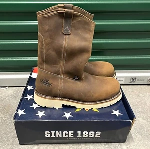 Thorogood Hombres Talla 10 EE 804-4372 Acero EH Puntera de Seguridad 11” Wellington Hecho en EE. UU. NUEVO - Imagen 1 de 10