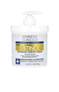 Advanced Clinicals, Retinol, Advanced Firming Cream, Fragrance Free, 16 oz 454g - Picture 1 of 12