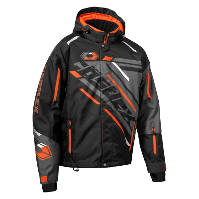 Jaqueta de Snowmobile Masculina Castle X REACT FLOATER Laranja/Preto/Carvão Tamanhos M-3XL - Imagem 1 de 2