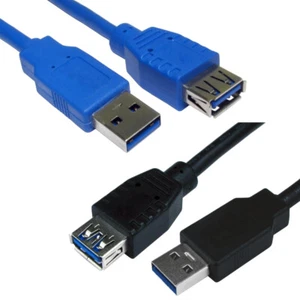 0.25m - 5m USB 3.0 2.0 Male to Female Socket Extension Lead Charger Data Cable - Picture 1 of 6