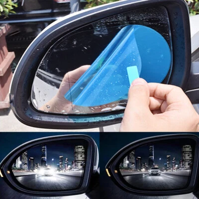 2x Anti Fog Anti-glare Rainproof Rearview Mirror Film Cover Trim Car Accessories - Image 1 of 4