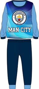 Manchester City Boys Pyjamas Kids PJs Nightwear 9 to 13 Years Blue MUFC PJs