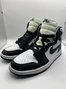 NIKE 555088-110 AIR JORDAN 1 RETRO HIGH OG sneakers Size US 8 Black White - Picture 1 of 6