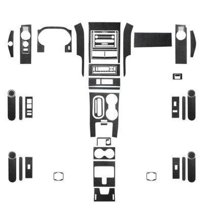 57pcs For Ford Explorer 2008-2010 Carbon Fiber Full Kit Interior Cover Trim Set Foto 1 de 4