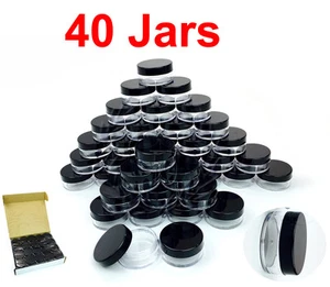 40 Packs 10 Gram/10ML High Quality Makeup Cream Cosmetic Sample Jar Containers - Picture 1 of 5