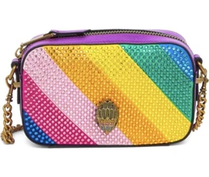 Kurt Geiger Kensington Camera Bag Crossbody Women's Small Rainbow Beaded - Picture 1 of 9