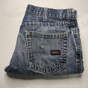 Ariat Jeans Herren 34x34 Blau Denim FR M4 Low Rise Bootcut Flame Resistant CAT2 - Bild 1 von 12