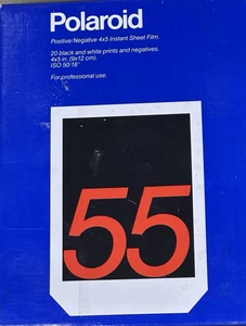 EXPIRED FACTORY SEALED "POLAROID 55" 4" X 5" B&W FILM - 20 EXPOSURES -FREE SHIP - Picture 1 of 3