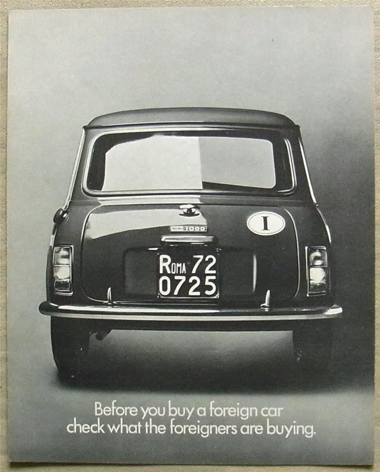 MINI 1000 Car Sales Brochure c1970 Ref 2834 - Image 1 of 2