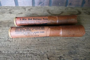 antique railroad track red flare pair 5 min 1958 - Picture 1 of 4