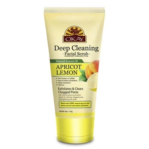 OKAY Aprikose Gesichtspeeling Peeling Reiniger mit Walnussschale 6 Unze - Bild 1 von 6