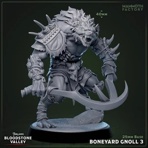 Boneyard Gnoll 3 - Gnoll Barbarian | Mammoth Factory | D&D | 25mm - Picture 1 of 1