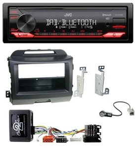 JVC DAB Lenkrad Bluetooth USB Autoradio für Kia Sportage 3 Navi 10-15 schwarz - Bild 1 von 9