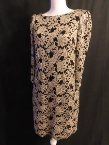 Jessica Howard Women's Brown /Black/Sequins Shift Dress Petites 10P NEW - Picture 1 of 8