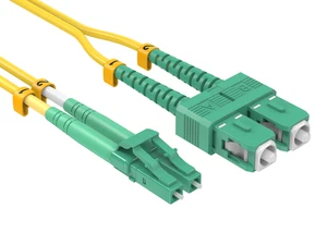 OS2 LC/APC to SC/APC Duplex 9/125 Singlemode Fiber Optic Cable - 1/2/3m - Picture 1 of 2
