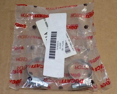 Set of 4 Stainless Hose Clamps Ducati 748 996 900SS ST2 ST4 Monster 74140021A - Image 1 of 2