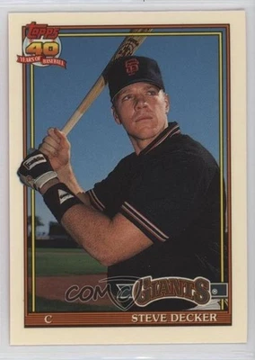 1991 Topps Traded Box Set Collector's Edition (Tiffany) Steve Decker Rookie RC - Image 1 of 2