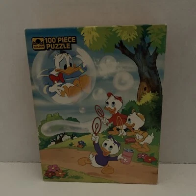NEW Vintage 1984 Donald Duck, Huey, Dewey & Louie Golden Puzzle 100 Pieces - Image 1 of 4