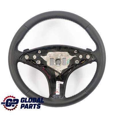Mercedes W204 NEW Black Leather Sport Steering Wheel Paddle Shift White - Image 1 of 4