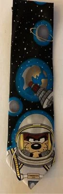 Мужской галстук Looney Tunes Taz Tasmanian Devil Astronaut Shuttle галстук Saturn - Изображение 1 из 4
