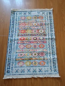 OTTOMANSON NEXUS MULTI-COLOR FRINGED RUG, 31"X46" - Picture 1 of 3