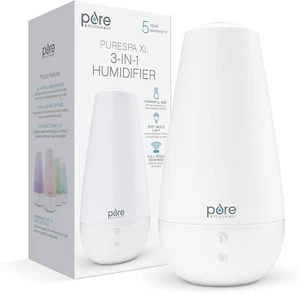 3-in-1 Cool Mist Humidifier, Essential Oil Diffuser & Mood Light - 2L Tank - Picture 1 of 8