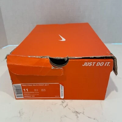 NIKE FREE RN FLYKNIT 2017 EMPTY Shoe Box Replacement Men's Size 11 JUST DO IT - Image 1 of 4