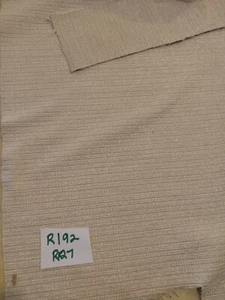 Tela de tapicería de chenilla a rayas beige 1 yarda R192 - Imagen 1 de 1