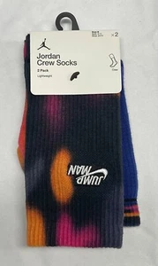 JORDAN Flight Crew Socks 2PK BJ0532-B48 BOYS MEDIUM - Picture 1 of 8