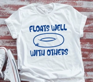 Floats Well With Others weißes Kurzarm T-Shirt - Bild 1 von 1