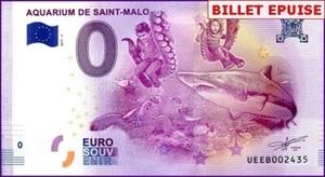 AQUARIUM DE SAINT-MALO / BILLET 0 € / NULL EURO-SCHEIN / UEEB 2017-2 - Imagen 1 de 1