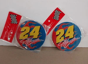 Jeff Gordon #24 Lote 2 Imanes Caja Herramientas Coche Refrigerador Redondos 5 1/2" Hombre Cueva - Imagen 1 de 2