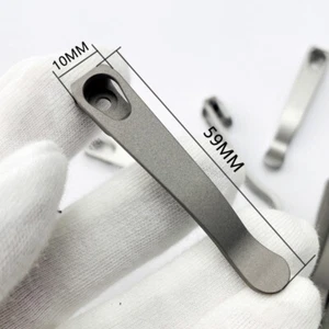 1 pieza. Clip de bolsillo TC4 para cuchillos Chris Reeve Umnumzaan / Sebenza - Imagen 1 de 16