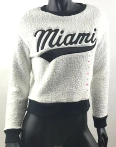 NWT Miami Victoria’s Secret Pink Outfit XS Sherpa Set Miami Yoga Pant Sweatshirt - Picture 1 of 11