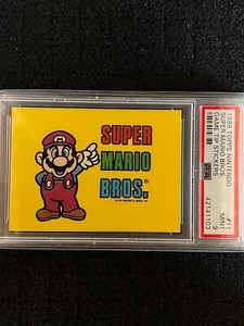 1989 Topps Nintendo Super Mario Bros Game Tip Stickers #11 PSA 9 Collect Gift