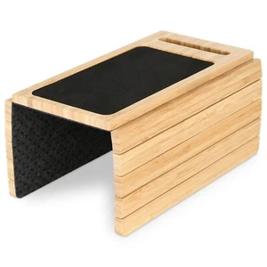 DE-COmmerce Bambus Sofatablett 33x23,2 cm inklusive Handyhalterung - Bild 1 von 6