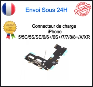 Connecteur De Charge Micro Iphone 5 5C 5S 6 6 6S 7 7 Plus 8 X XR XS - Imagen 1 de 36