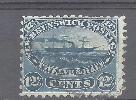 Canada NEW BRUNSWICK # 10 USED 12 1/2c STEAMSHIP BS24728 Cover