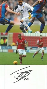 LEEDS/ROTHERHAM: JEROME THOMAS SIGNED 3x5 WHITECARD+2 UNSIGNED PHOTOS+COA - Picture 1 of 1
