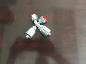 06Z-666 2 PK, Compatible After Market fitting 3/8 Hose x 3/8 Female JIC 90* - Picture 1 of 3