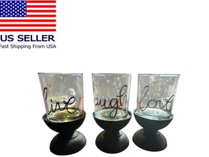 Sophia Elan Votive Candle Holder 6 Piece Set Live Laugh Love - Picture 1 of 4