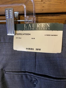 Pantalone tuta uomo Lauren Ralph Lauren nuovo con etichetta blu lana senza orlo taglia 44 reg 38 W - Foto 1 di 7