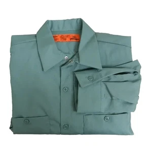 2 PACK -Red Kap Mechanic Technician Uniform Light Green Shirt - Vintage - Picture 1 of 5