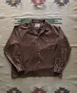 Vintage 1960s Puritan Sportswear Stripped Selvedge Cotton Button Down Size XL - Picture 1 of 5